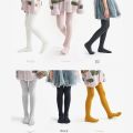 Fashion 1-10Years Children Tights Soft Costumes Supplies Cotton Knitted Pantyhose Solid Kids Stocking Girls. 