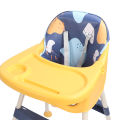 Baby Dining High Chair Colorful Cushion Adjustable Height Safe Multi Functional Infant High Chair Stable Structure Ergonomic for Dining. 