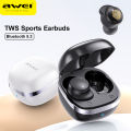 Awei T78 Bluetooth 5.3 Earphones Wireless 3D Stereo TWS Headphones with Microphones Game In-ear Headset Hifi HD Call Earbuds.