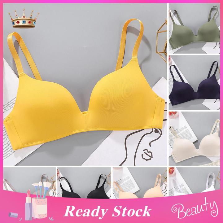 Simple Underwear 3/4 Cup Simple Push Up Stretchy Girl Bra