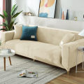 Velvet Plush Sofa Cover Elastic L Shape Couch Covers All-inclusive Soild Color Stretch Sofa Slipcover for Living Room Home Decor. 