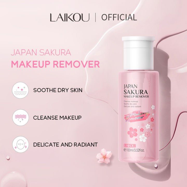 LAIKOU Sakura Makeup Remover Cleansing Water Face Cosmetic 100ml