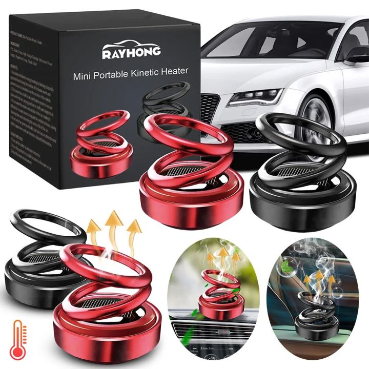 Solar Energy Rotation Car Air Freshener Air Aromatherapy Flavoring Car Perfume Diffuser Dashboard Ornaments Remove Odor