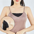 Women Lace Cleavage Cover Up Mock Camisole Bra Underwears Strapless Insert Wrapped Chest Invisible Clip-On Adjustable Tube Top. 