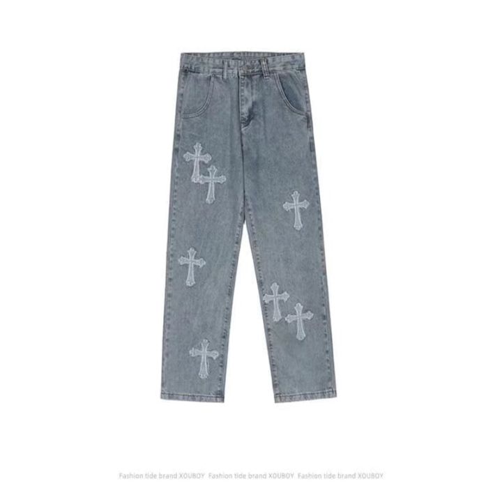 2023%20Fashion%20Trousers%20Cross%20Denim%20Pants%20Streetwear%20Hip%20Hop%20Low%20Rise%20Baggy%20Jeans%20For%20Men%20Korean%20Y2k%20Women%20Cargo%20Pants%20Punk%20Clothe%20-%20Image%205
