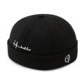 【Buried Buzie】Fashion Men Cotton Docker Cap Skullcap Retro Brimless Hip Hop Hats Multipurpos Portable Solid Color Adjustable Soft Top Hats.