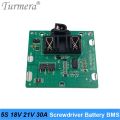 Turmera 5S 18V 21V 30A BMS Lithium Battery Board with Balance for 20V 24V Screwdriver Drill and Vacuum Cleaner Battery Pack Use. 