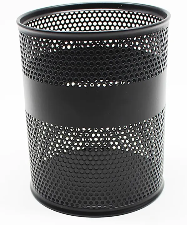 "Black%20Metal%20Mesh%20Round%20Pen%20&%20Pencil%20Holder%20-%20Multifunctional%20Desk%20Organizer,%20Durable,%20Fireproof,%20High-Temperature%20Resistant,%20Coated%20Finish,%209.5%20x%208.5%20cm,%20Perfect%20for%20Office%20&%20Student%20Desks,%201%20Piece"%20-%20Image%203