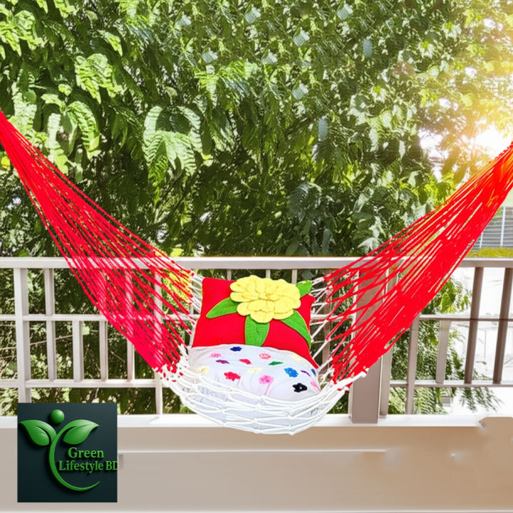 Handmade%20Dolna%20Swing%20Hammock%20%E2%80%93%20Extra%20Long%207.5ft+,%20Strong%20Nylon%20&%20Premium%20Yarn%20(80kg+%20Capacity)%20-%20Image%202