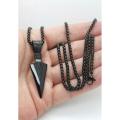 Fashion New Pendant Necklace Men Punk Trendy Simple Stainless Steel Chain Jewellery Gift.