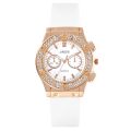 Luxury Fashion Women Silicone Watches High End Double Diamond Scale Dial Ladies Quartz Wristwatches Casual Watch Reloj Mujer. 