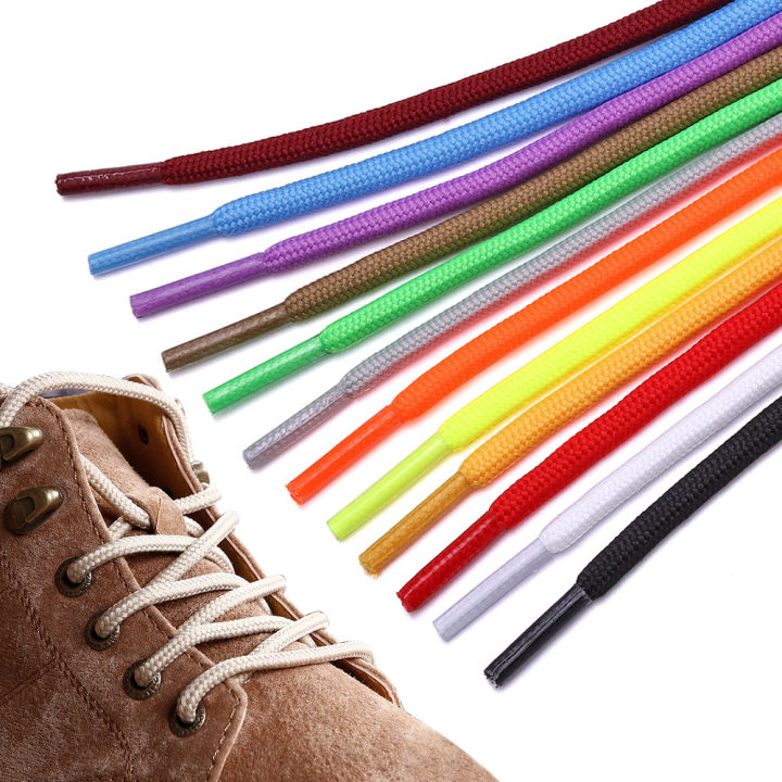 LSGS 2022 New Shoelace Unisex Ropes Multicolor Waxed Round Cord Dress Shoe Laces Diy High Quality Solid 80-120Cm Colourful Shoelace