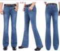 Men's Flare Jeans Mid-Rise Elastic Flare Jeans Fashion Men Flare Jeans Men's Denim Pants Multiple Color Size 26-40. 