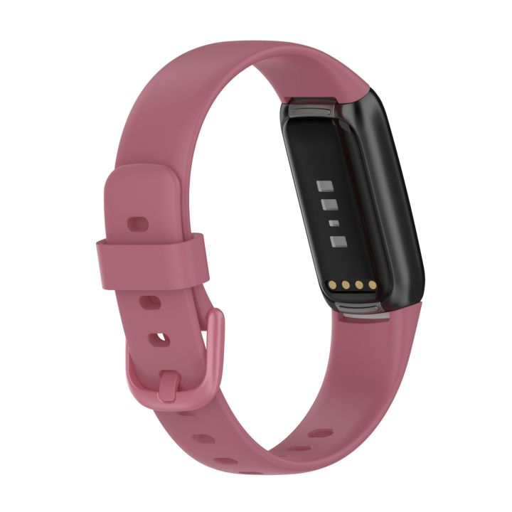 Watch%20Strap%20For%20Fitbit%20Luxe%20Silicone%20Color%20Buckle%20Watch%20Band,%20Size:L(White)%20-%20Image%206