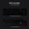 IPASON Mechanical Keyboard 104-key Metal Gaming Keyboard Blue Switch N-key Rollover Backlit Keyboard for Office and Game Use.
