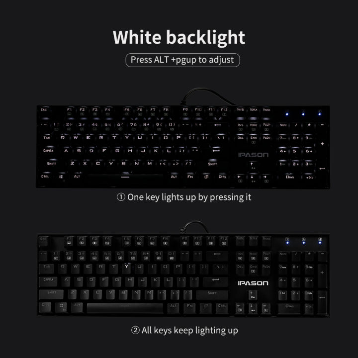 IPASON%20Mechanical%20Keyboard%20104-key%20Metal%20Gaming%20Keyboard%20Blue%20Switch%20N-key%20Rollover%20Backlit%20Keyboard%20for%20Office%20and%20Game%20Use%20-%20Image%206