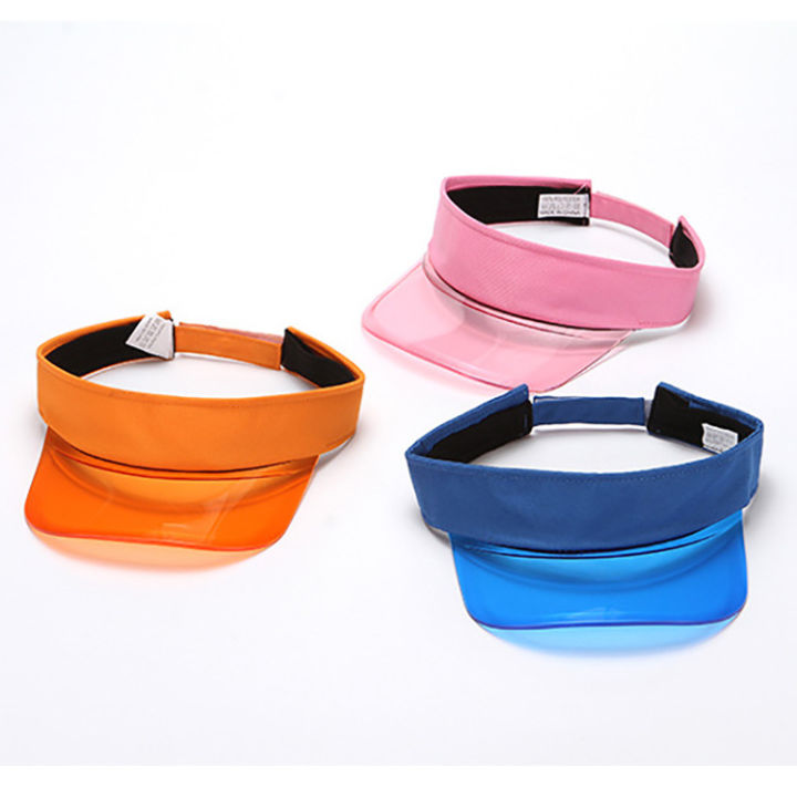 New Spring Summer PVC Empty Top Hat Adult Fashion Candy Color Hoodless Hat Anti Empty Top Baseball Cap