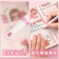 Hand Copy Pattern Outline PEN Students Draw Wavy Line Border Fluorescent Pen Curve Pen with Notebook Strokes. 
