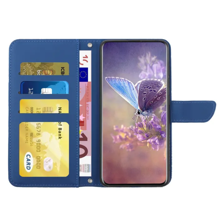 For%20Xiaomi%20Poco%20M5%204G/5G/M4%205G%20HT03%20Skin%20Feel%20Butterfly%20Embossed%20Flip%20Leather%20Phone%20Case%20-%20Image%2010