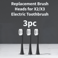 Replacement Brush Heads for X-2/X-3 Electric Toothbrush - Soft DuPont Bristles - Black & White Edition - [Pack of 3/5/7]. 