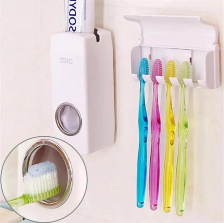 Automatic Toothpaste Dispenser with Toothbrush Holder – Smart Brush ...