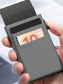 Rfid Credit Card Holder Men Thin Slim Mini Minimalist Wallets Luxury Metal Bank ID Cardholer Case Wallet for Men Carteras Choice. 