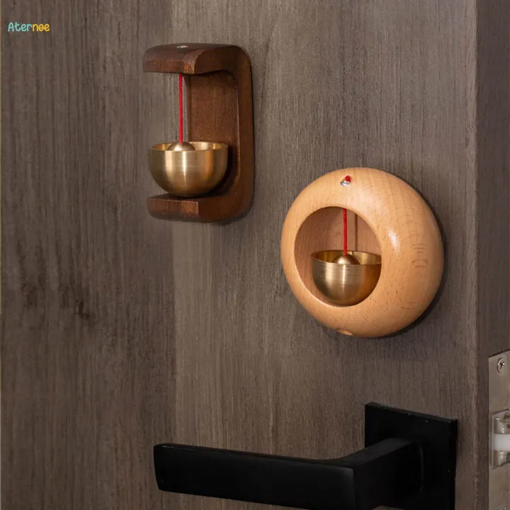 Shopkeepers Door Opening Hanging Decoration Rustic Wooden Door Bell for Office