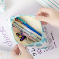 Korean canvas Bronzing Pencil case custom cute zipper pencil case creative stationery box wholesale custom printed LOGO. 