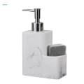 350ml Dish Soap Dispenser Pump Bottle Organizer Holder with Storage Compartment Marble Surface Refillable for. 