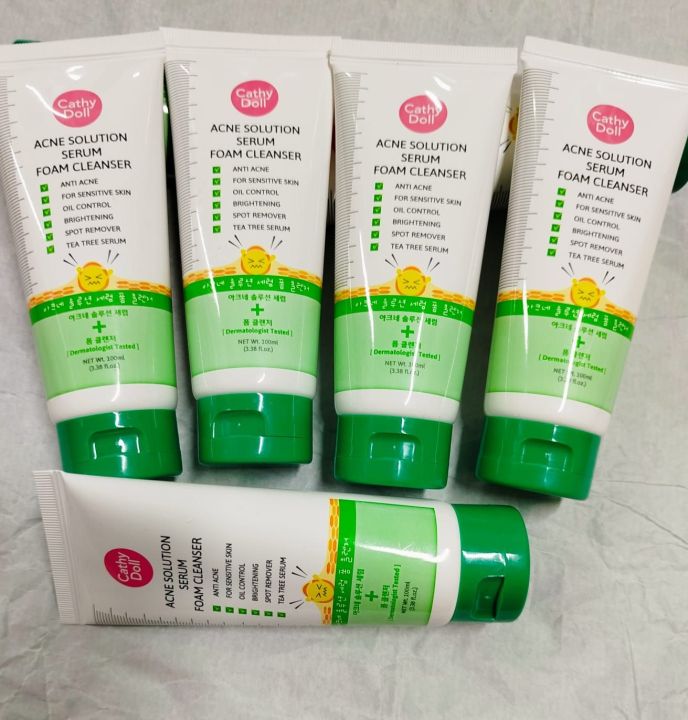 Cathy Doll Acne Solution Serum Foam Cleanser Face Wash (100ml)
