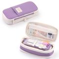 Ankou Japanese and Korean Style Macaron Color Block Transformable Large Capacity Upgraded Pen Bag Stationery Box.