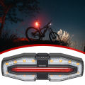 USB Rechargeable Bike Tail Light with Turn Signals Wireless Remote Control Bicycle Rear Light for Night Riding. 