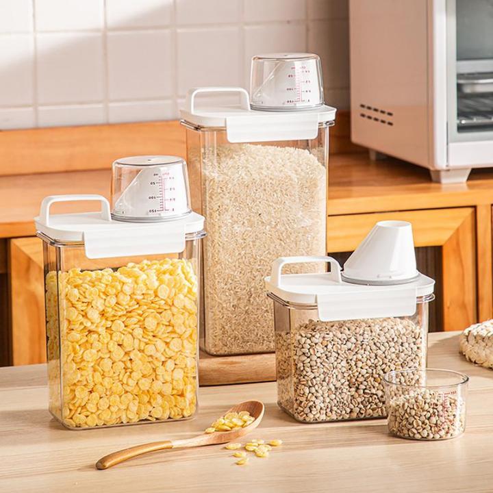 Dry Food Dispenser Kitchen Storage Box Food Storage Cereal Rice