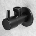 4X Black Angle Valve 304 Stainless Steel Water Stop Valve Leak-Proof Water Cold and Hot General Bathroom Accessories.