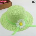 Girls Kids Straw Hat Cute Flower Summer Beach Outdoor Sun Hat.