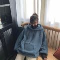 Imitation Lamb Wool Thickened Sweater Autumn and Winter New Schoolgirl Hooded Coat Korean Style Loose False Two Pieces Top.
