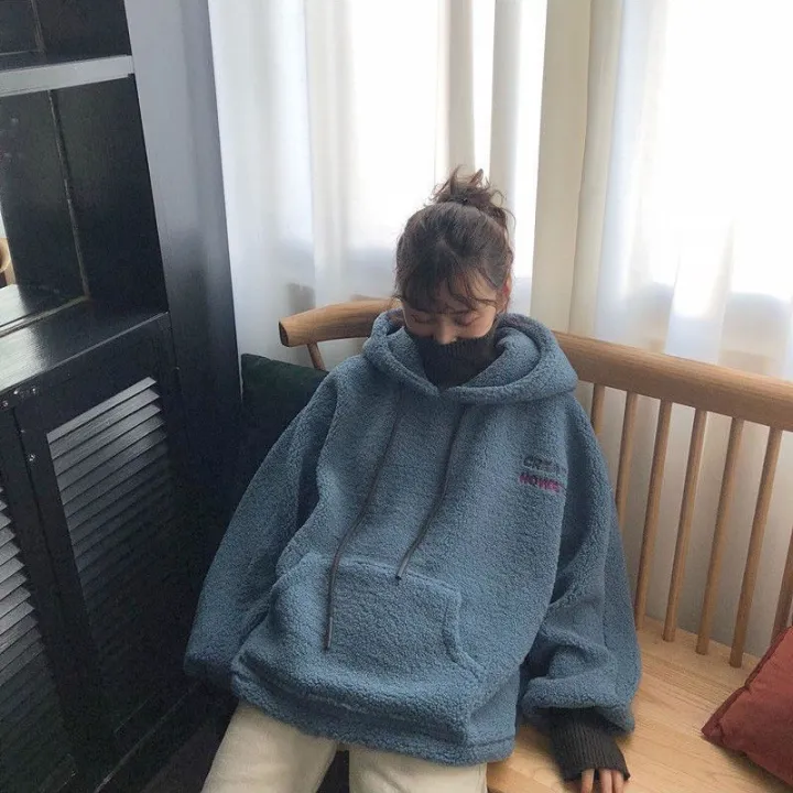 Imitation%20Lamb%20Wool%20Thickened%20Sweater%20Autumn%20and%20Winter%20New%20Schoolgirl%20Hooded%20Coat%20Korean%20Style%20Loose%20False%20Two%20Pieces%20Top%20-%20Image%206