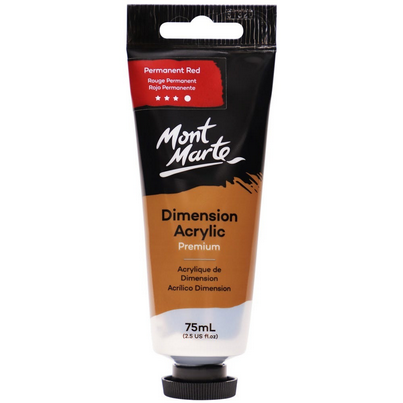Mont Marte Dimension Acrylic 75ml-PARMANENT RED