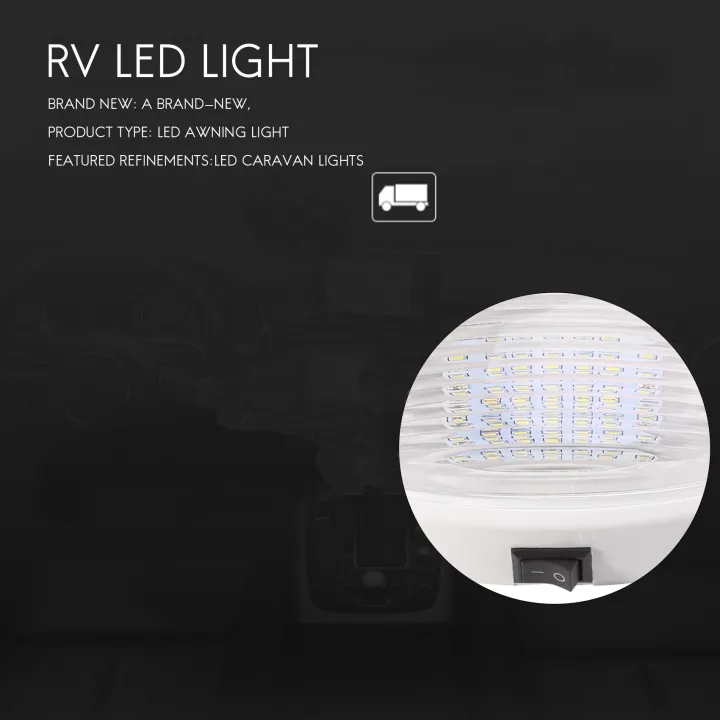 12V%20LED%20Light%20with%20Switch%20Caravan%20Motorhome%20Boat%20Awning%20Annex%20Tunnel%20Boot%20White%20-%20Image%207