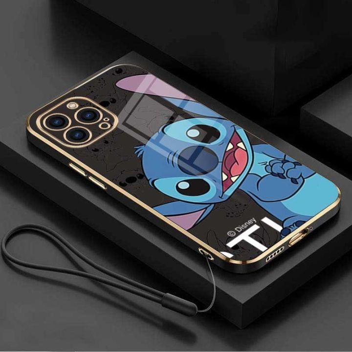 for iPhone 11 Pro Max X XS Max XR Plus 6s Happy Stitch Soft