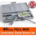 40 in 1 Box Hardware Wrench Tool Kit & Screwdriver & Socket Set - RG.