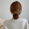 Chinese Style Metal U Shaped Hair Stick Fork Clip Minimalist Vintage Hanfu 2 Prong Updo Chignon Pin Bun Holder Hairpin.