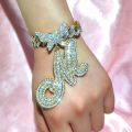 New Butterfly Letter Cuban Chain Bracelet For Women 14MM Spring Clasp Rhombus Cuban Chain Initial Bracelet Hiphop Gift Jewelry.