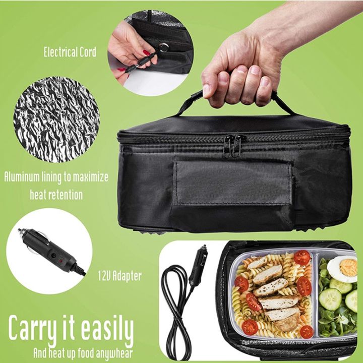 Portable%20Food%20Warmers%20Electric%20Heater%20Lunch%20Box%20Mini%20Oven%2012V%20Car%20Power%20Black%20-%20Image%208