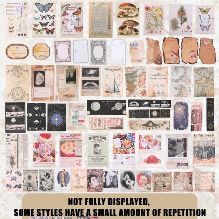 600 Pieces Vintage Stickers Journaling Paper Scrapbook Paper Stickers ...