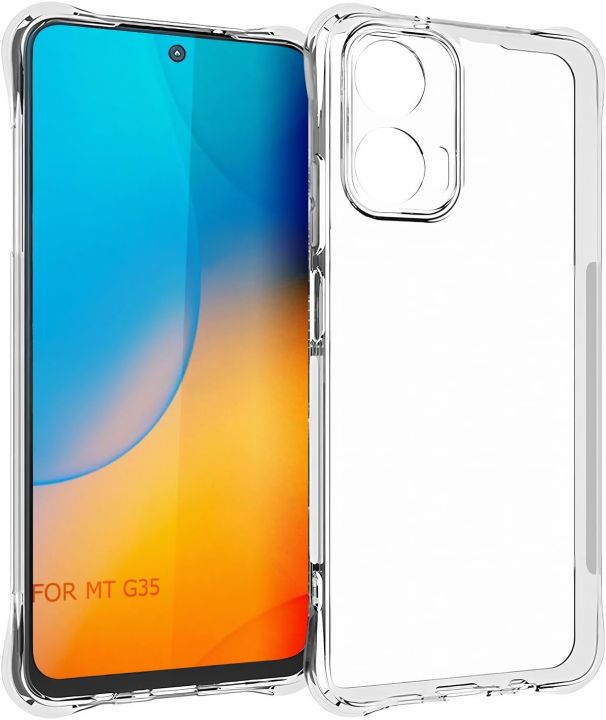 Motorola G35 5G Premium Silicone Case Crystal Clear Soft TPU Ultra-Thin Transparent Flexible Protective Mobile Phone Back Cover