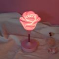 【Cathery Baby Store】LED Lamp USB Rose/Heart Night Light Valentines Day Gift Switch Silicone Table Lamp for Home Lighting. 