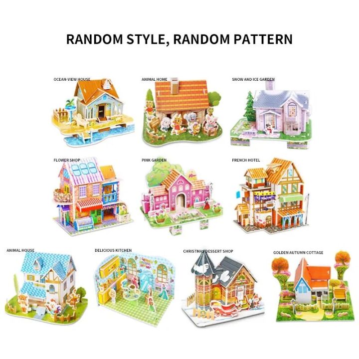 Kids Puzzle 3D Puzzle Handmade DIY Paper Puzzle Model Baby Brain Development Educational Toys Kids Gift