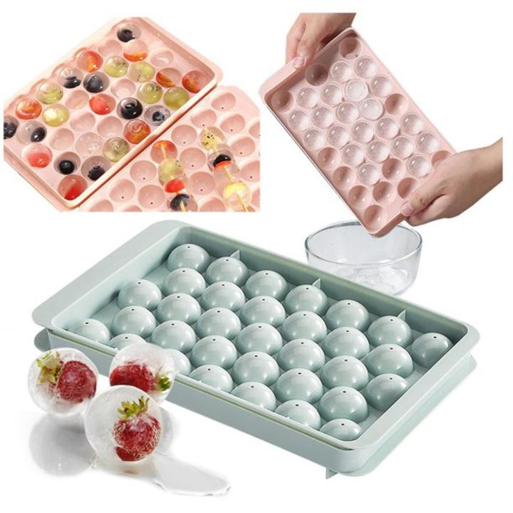 Ice cube mold 33 Grid Reusable Round Ball Ice Cube Maker DIY Ice Cream Accessories for Homemade Ice Cream Making