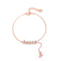 Jin Hongyu wheat ear bracelet women's 925 sterling silver forest leaf bracelet small fresh and versatile rose gold hand jewelry wholesale. 